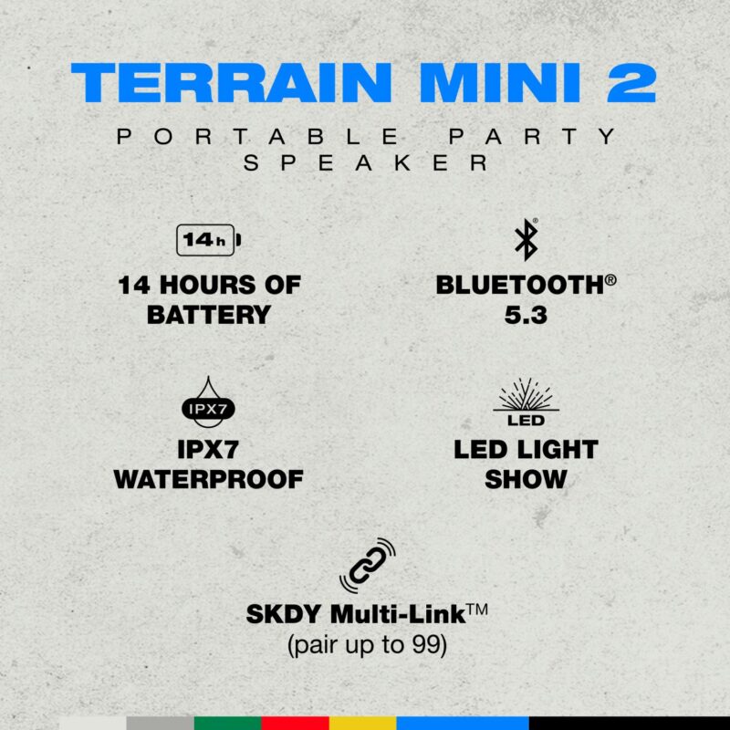 Skullcandy Terrain Mini 2 Bluetooth Speaker - 8